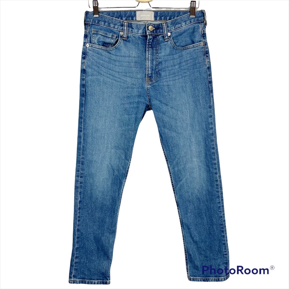 EUC Everlane Medium Wash High Rise Slim Straight Leg Jeans